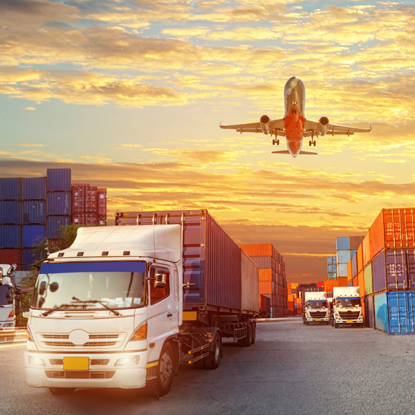 Air freight, trucking and shipping in the supply chain
